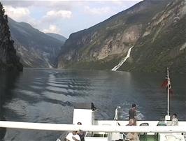 Looking back along the beautiful Geirangerfjord
